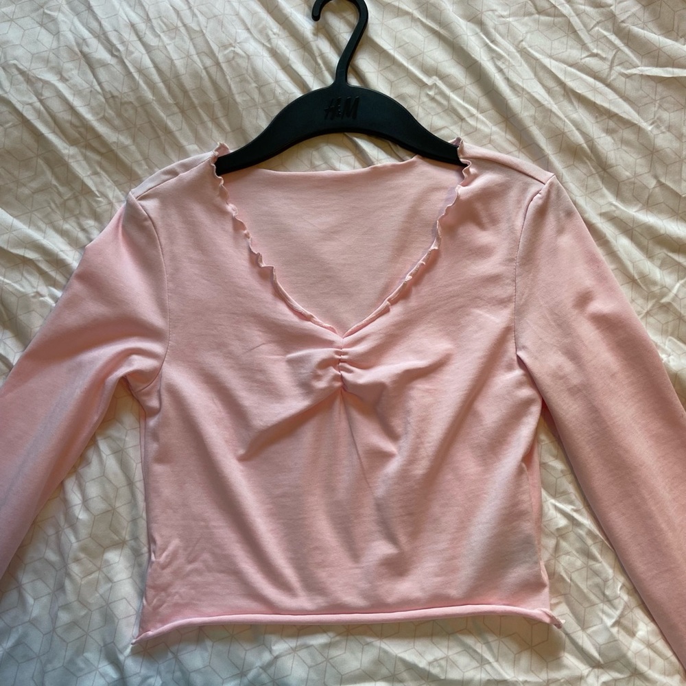 SHEIN Long Sleeve Crop Top